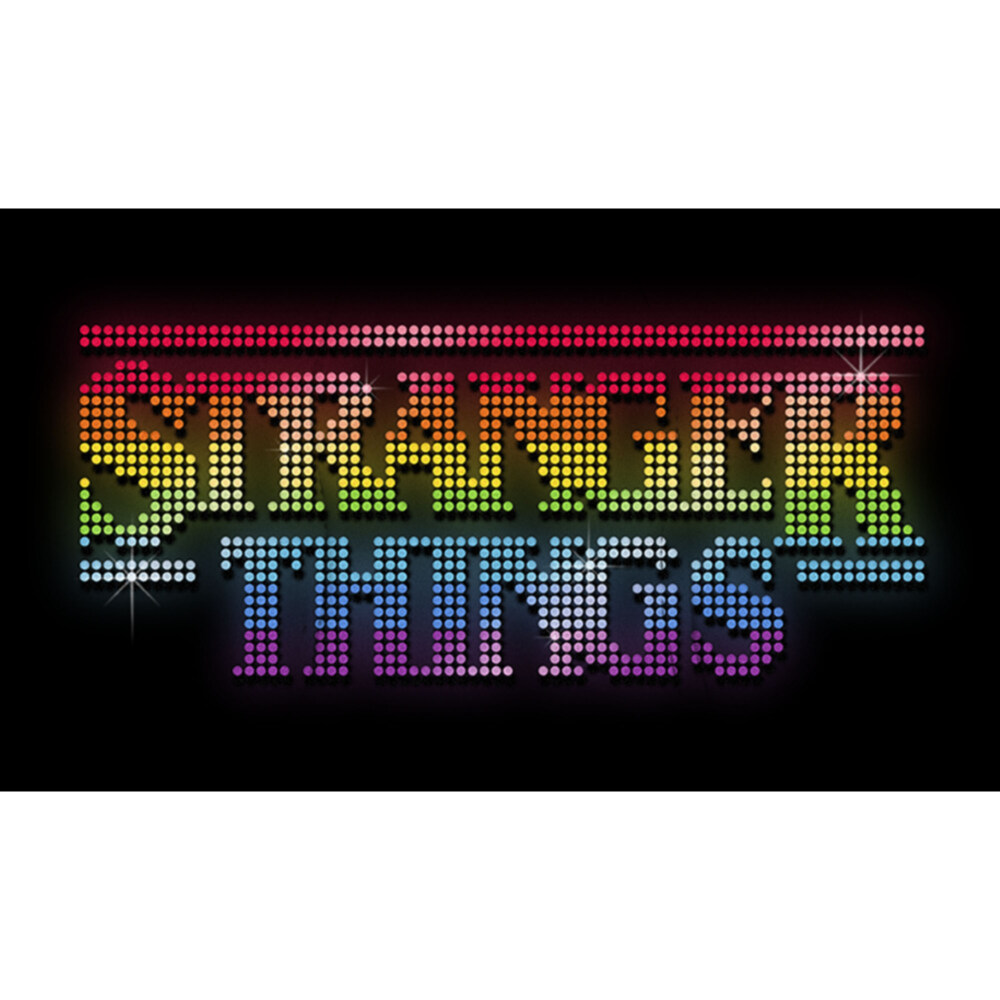 Men's Stranger Things Sparkling Rainbow Logo  Adult Pull Over Hoodie