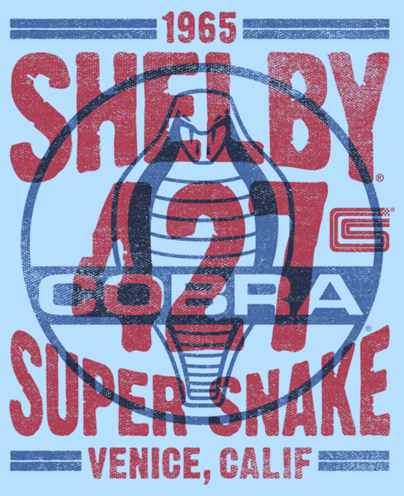Men's Shelby Cobra Blue and Red Distressed Poster  Adult T-Shirt