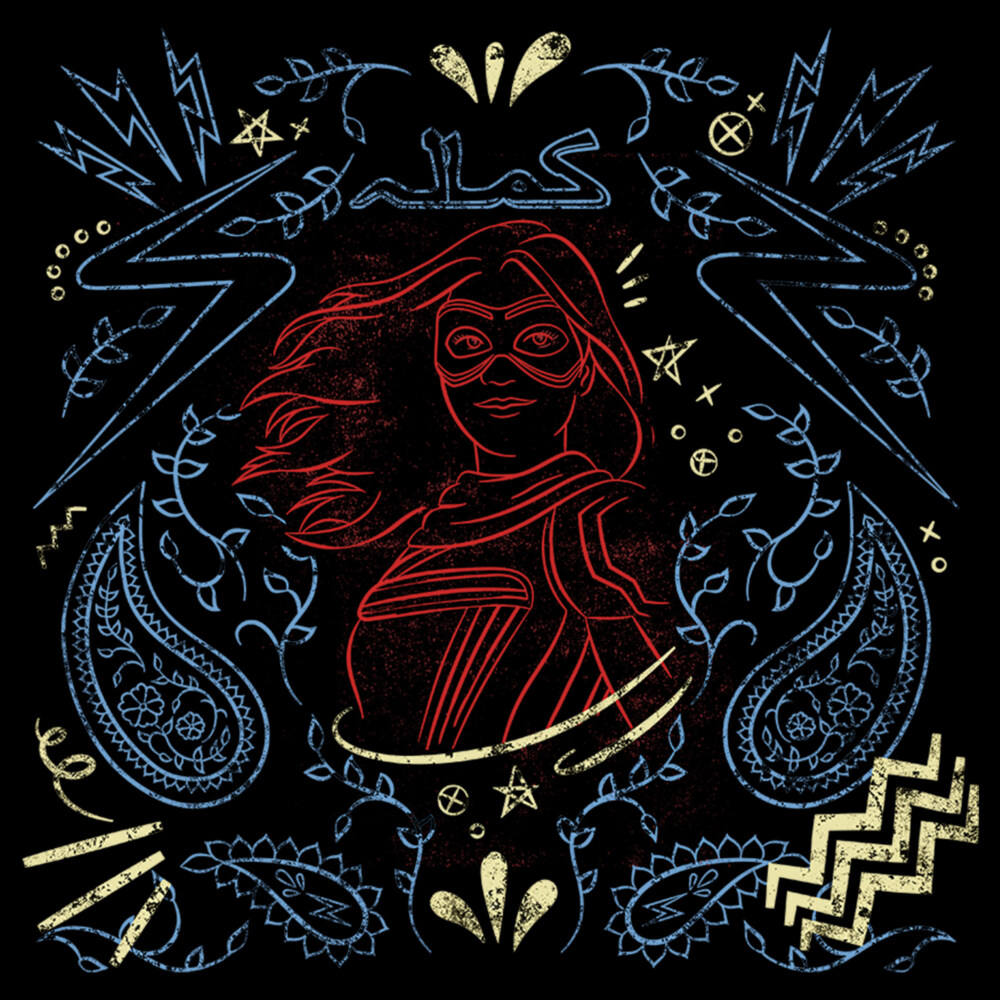 Men's Marvel: Ms. Marvel Kamala Khan Doodles  Adult T-Shirt