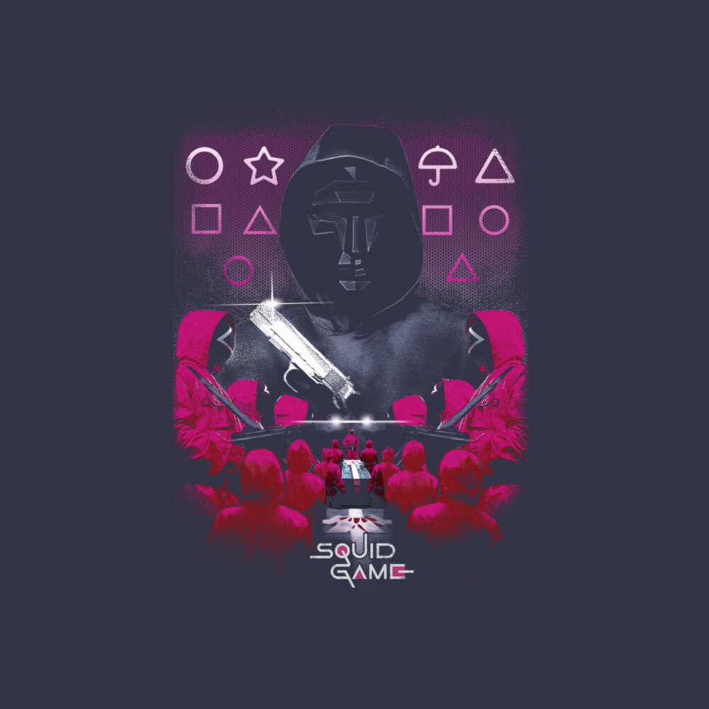 Men's Squid Game Front Man Icons  Adult T-Shirt