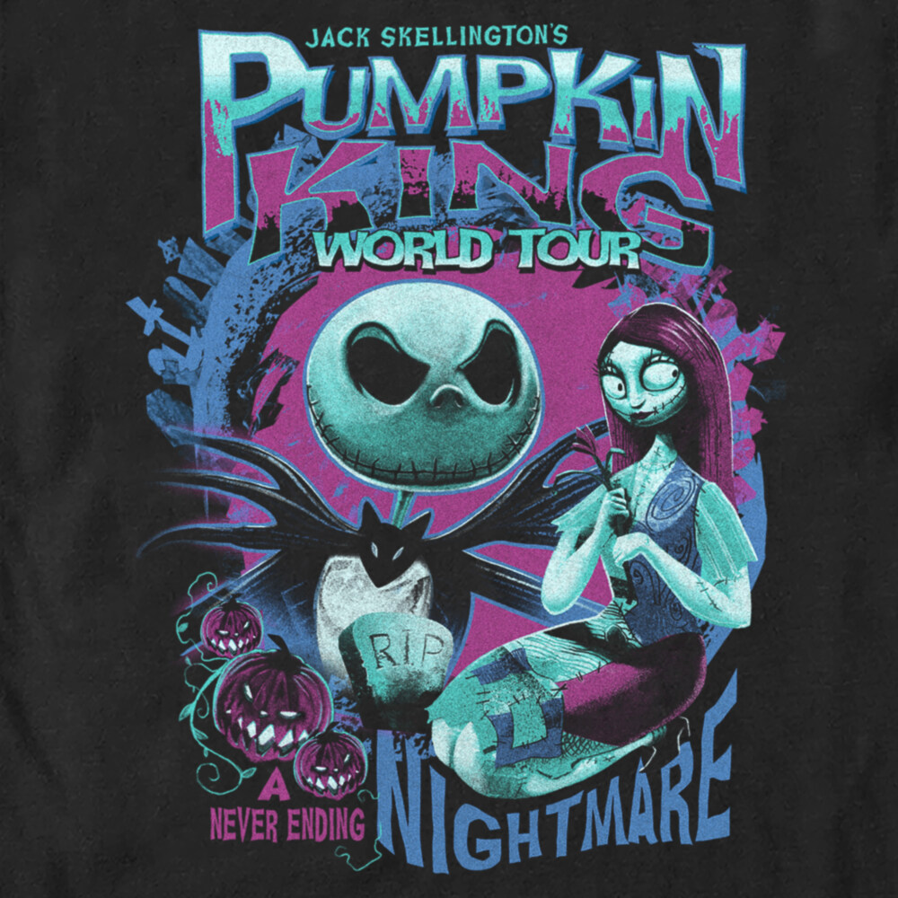 Men's The Nightmare Before Christmas Pumpkin King World Tour  Adult T-Shirt