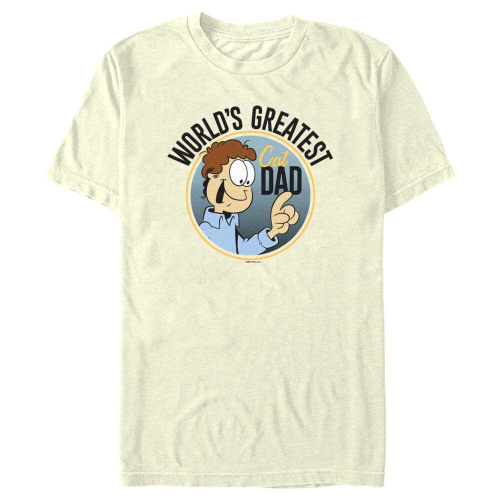 Men's Garfield World's Greatest Cat Dad Jon Arbuckle  Adult T-Shirt
