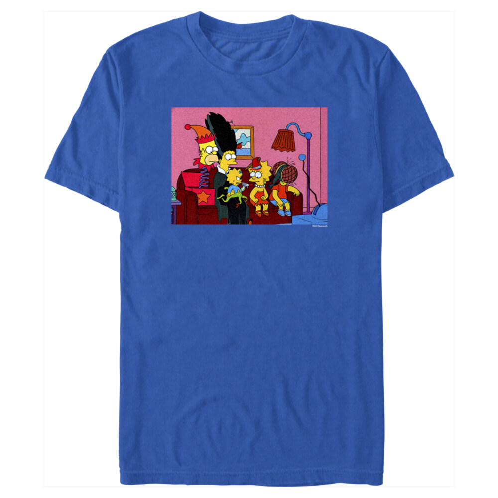 Men's The Simpsons Horror Family Couch  Adult T-Shirt