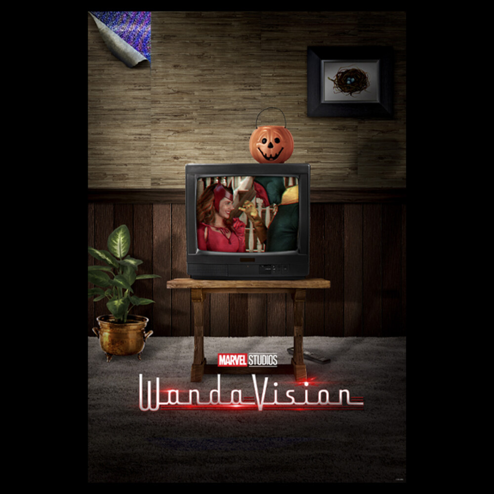 Men's Marvel WandaVision '90s Television Poster  Adult T-Shirt