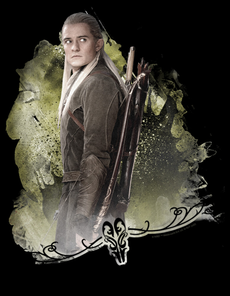 Men's The Hobbit: The Battle of the Five Armies Legolas Portrait  Adult T-Shirt