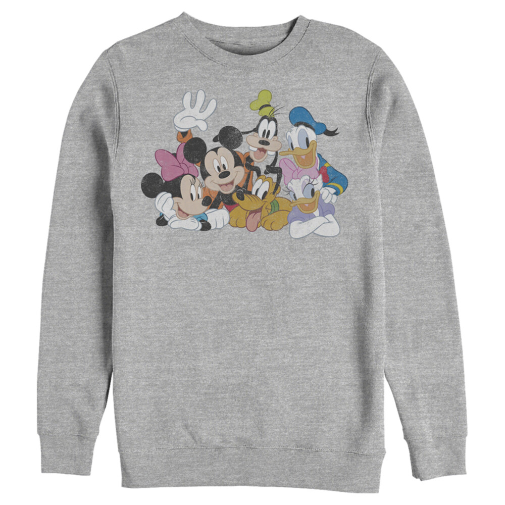 Men's Mickey & Friends Club House Group Shot  Adult Sweatshirt