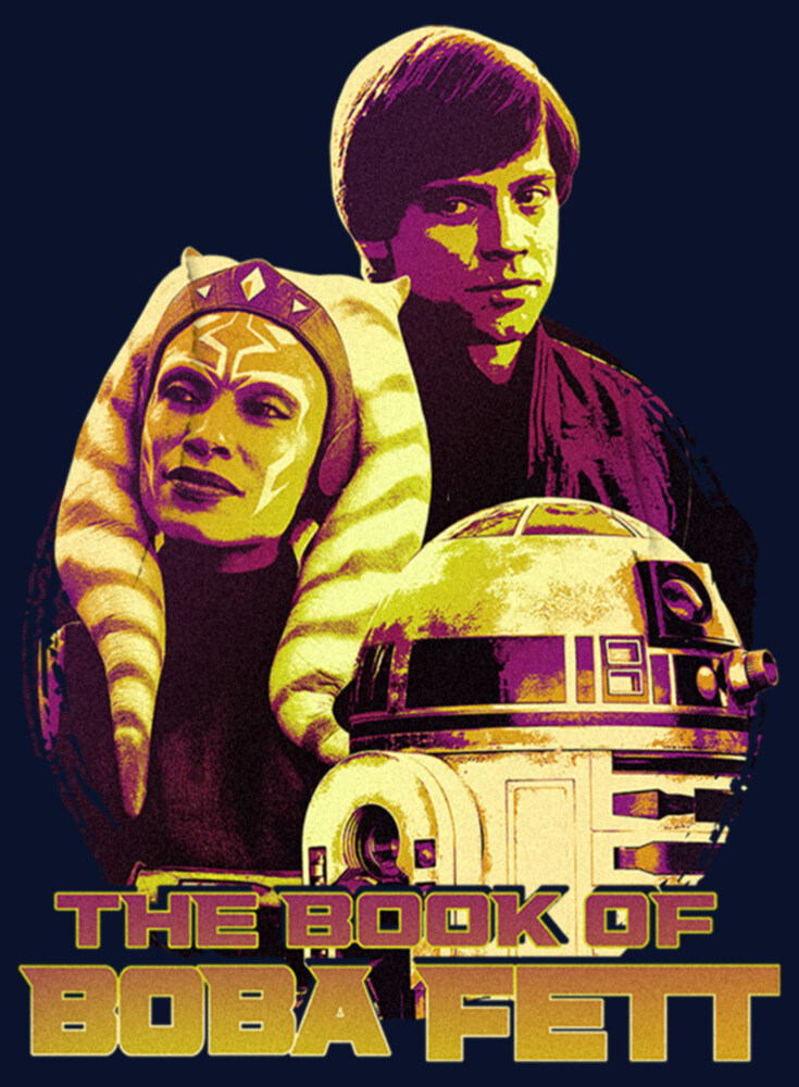 Men's Star Wars: The Book of Boba Fett R2-D2, Skywalker, Tano Old Friends  Adult Pull Over Hoodie