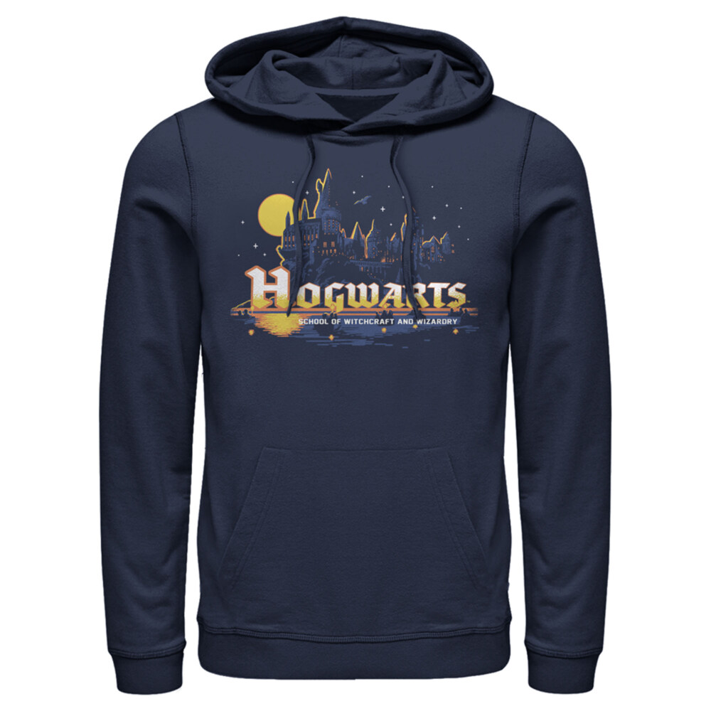 Men's Harry Potter Hogwarts Illuminating Moon  Adult Pull Over Hoodie