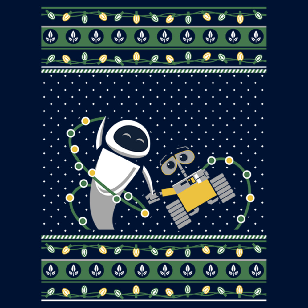 Men's Wall-E Eve Ugly Sweater  Adult Sweatshirt