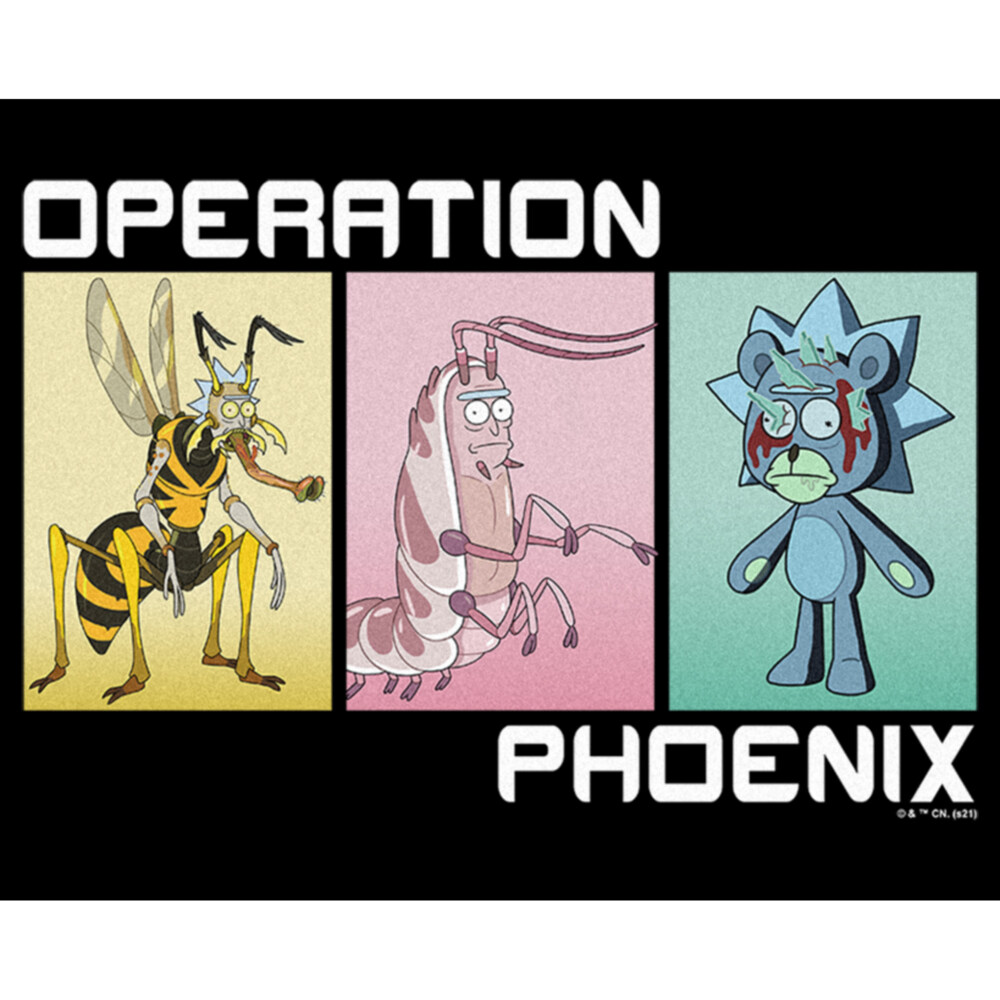 Men's Rick And Morty Operation Phoenix  Adult T-Shirt