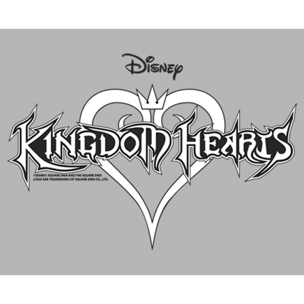 Men's Kingdom Hearts 1 Sketch Logo  Adult Long Sleeve Shirt