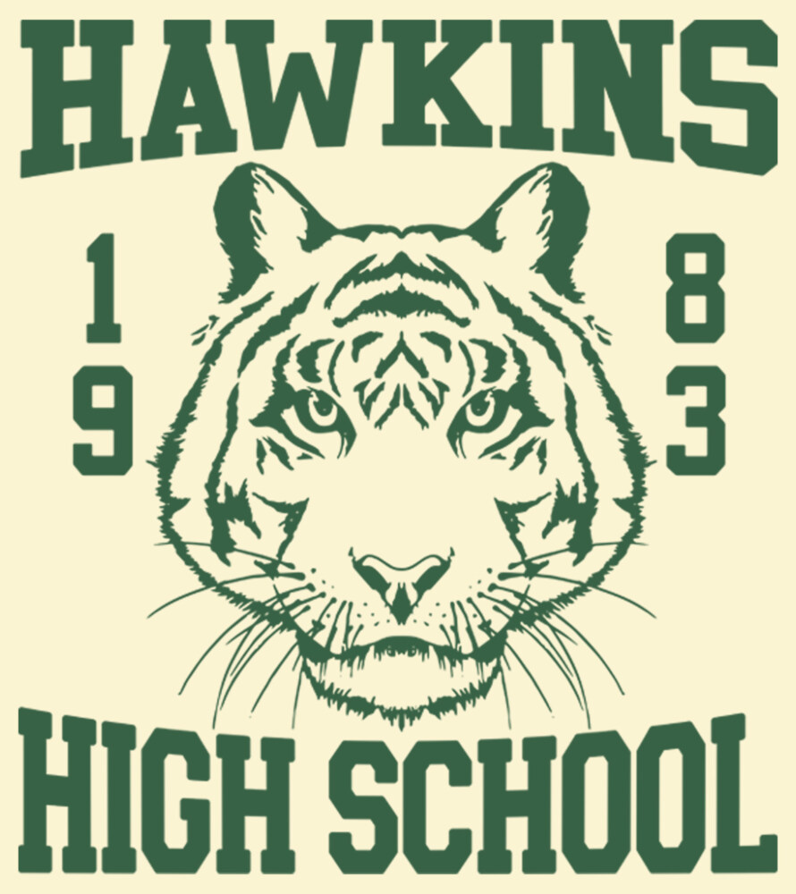 Men's Stranger Things Hawkins High School Tiger 1983  Adult T-Shirt