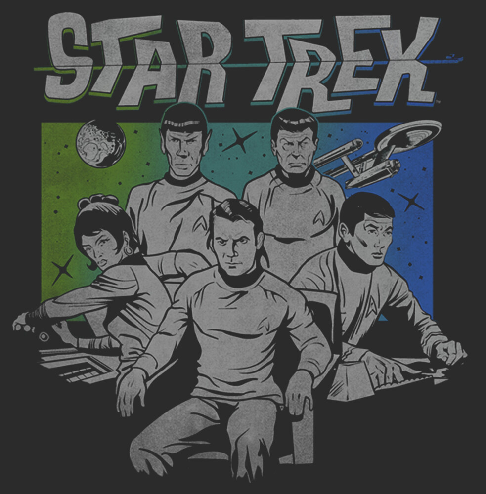 Men's Star Trek: The Animated Series Kirk and Crew  Adult T-Shirt
