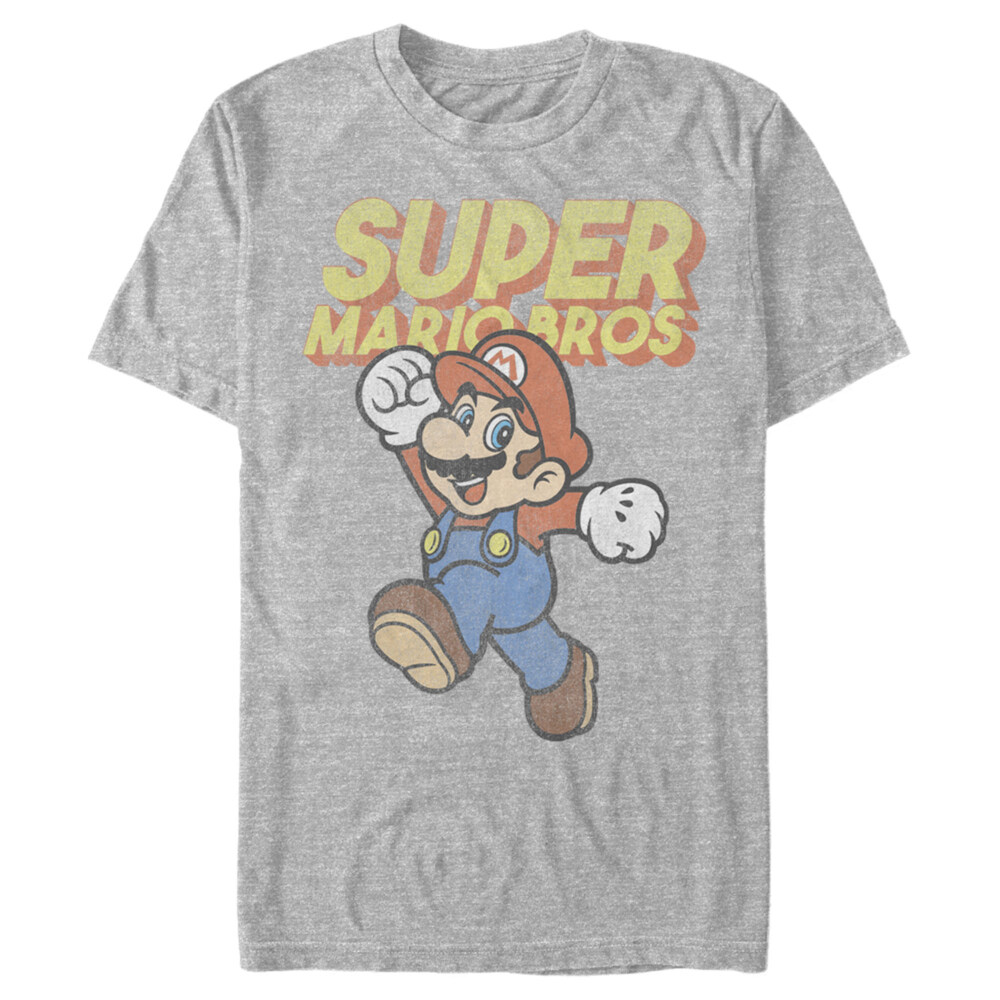 Men's Nintendo Mario Retro Jump  Adult T-Shirt
