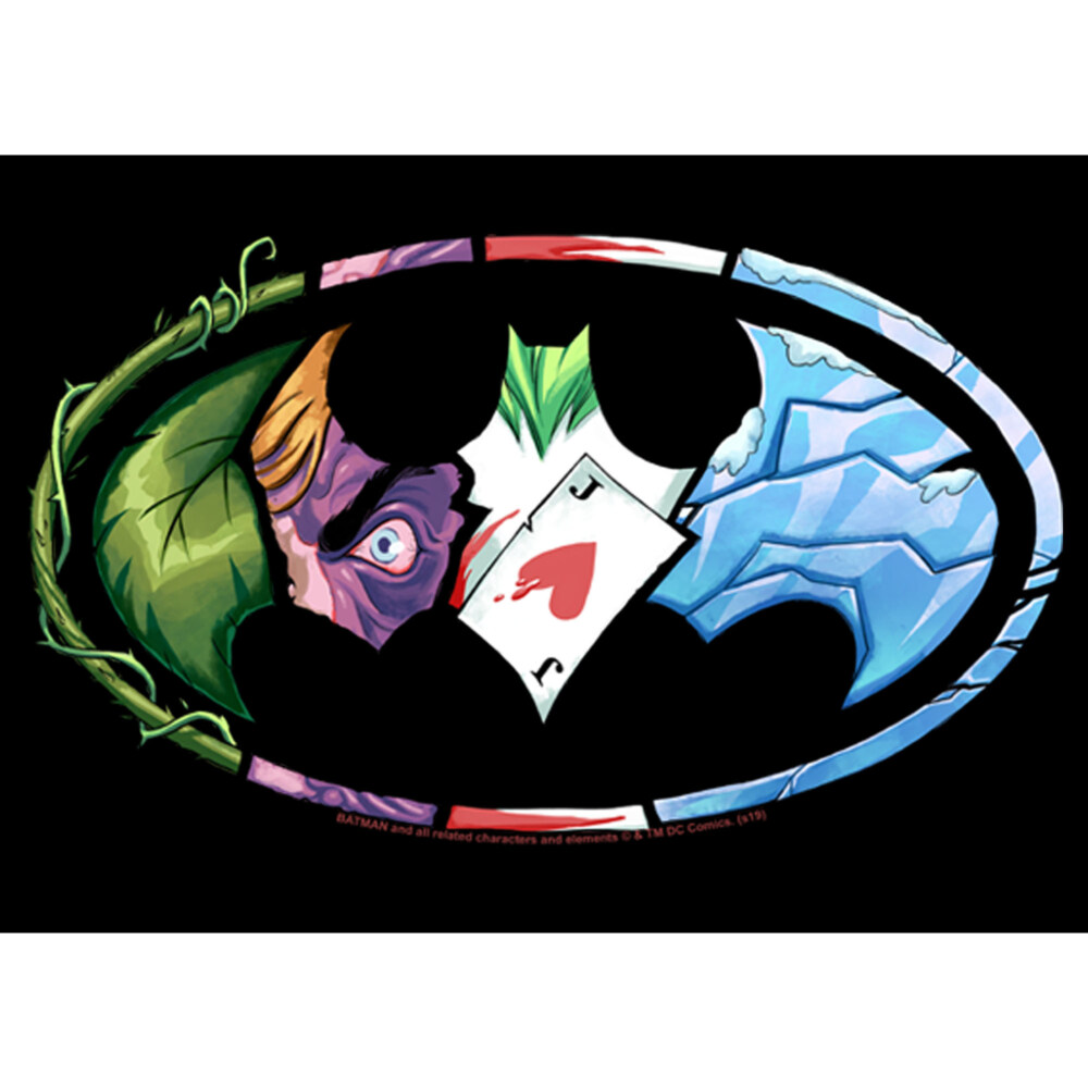 Men's Batman Classic Villains Logo  Adult T-Shirt