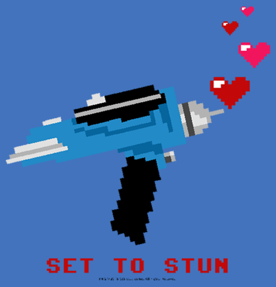 Men's Star Trek Valentine's Pixel Set Phasers to Stun  Adult Pull Over Hoodie