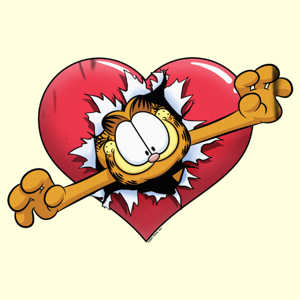 Men's Garfield Surprise Love  Adult T-Shirt