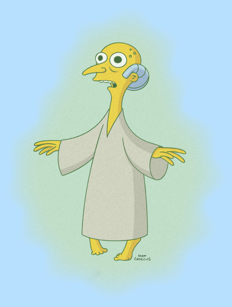 Men's The Simpsons Mr. Burns Alien  Adult T-Shirt