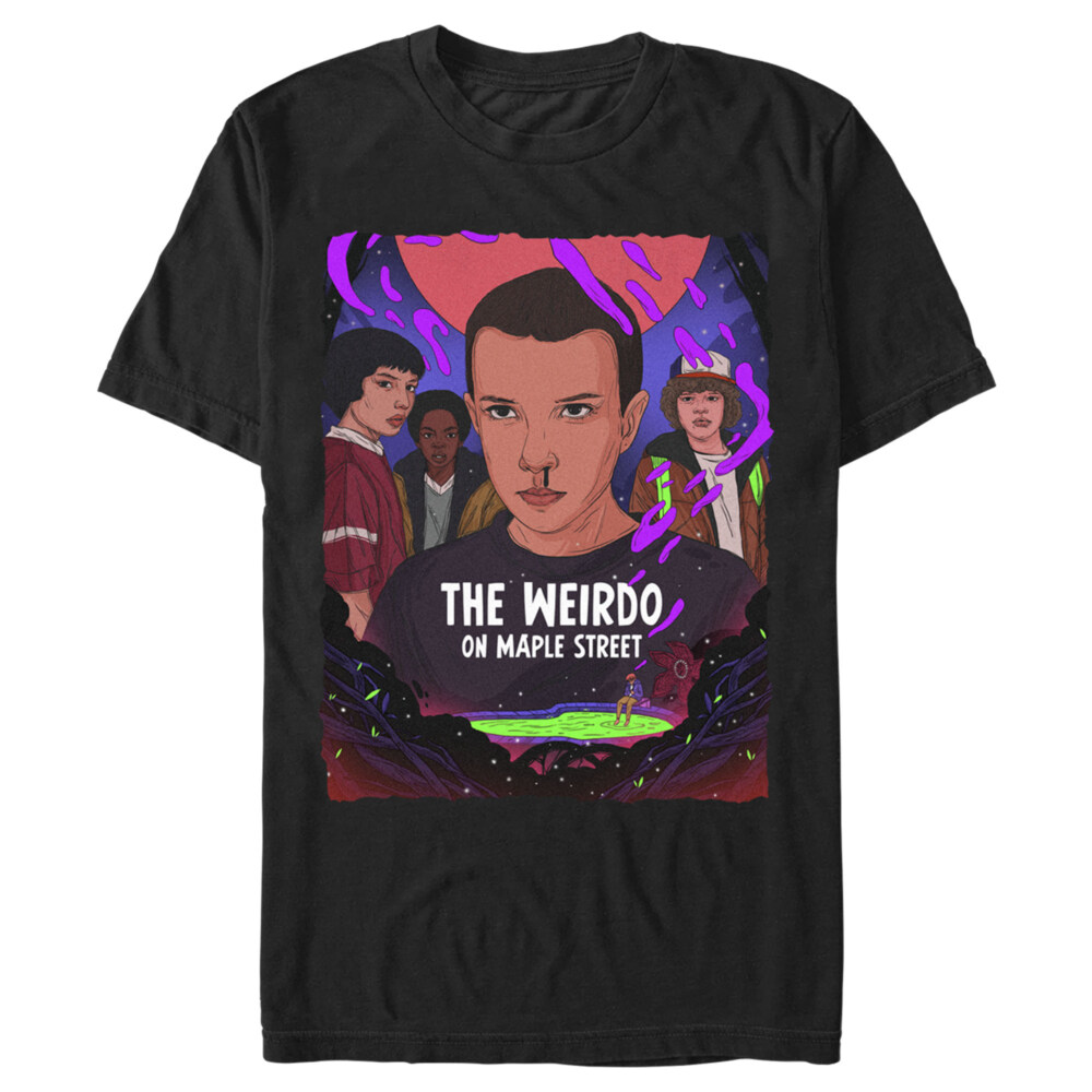 Men's Stranger Things The Weirdo on Maple Street  Adult T-Shirt