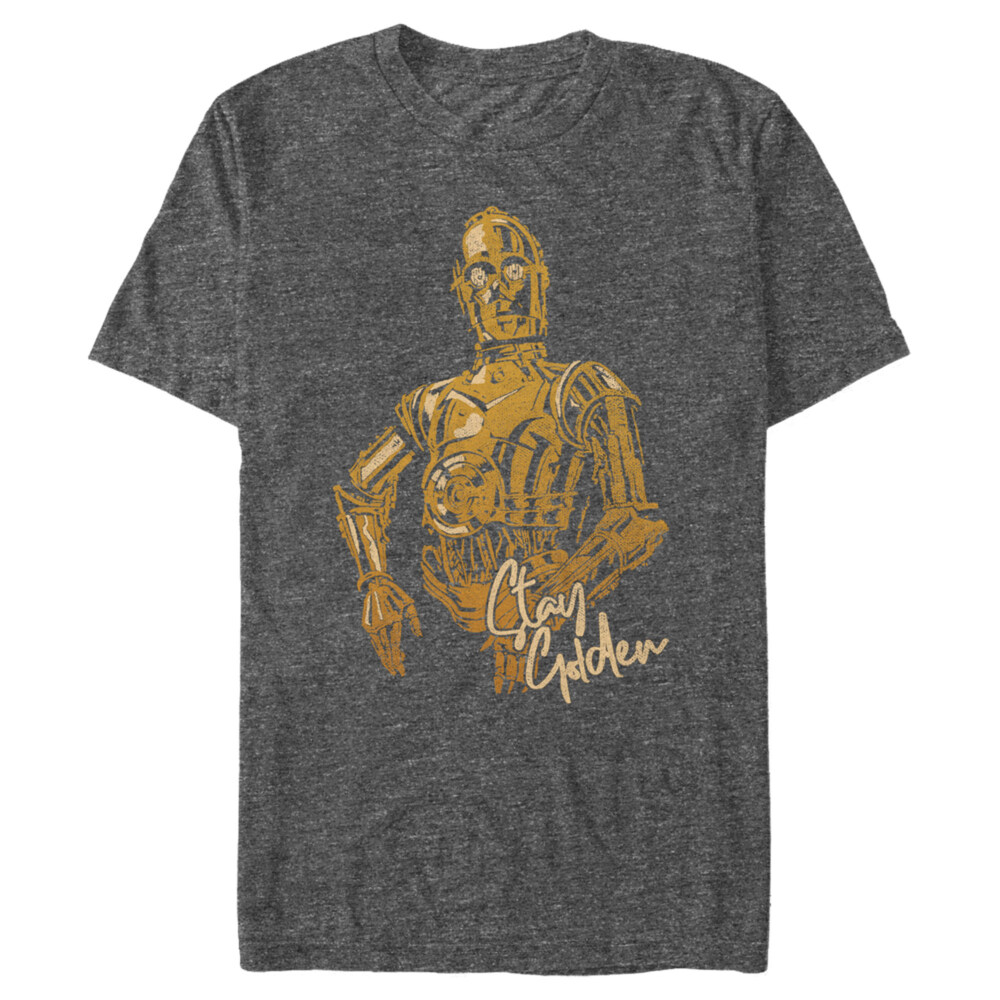 Men's Star Wars: The Rise of Skywalker C-3PO Stay Golden  Adult T-Shirt