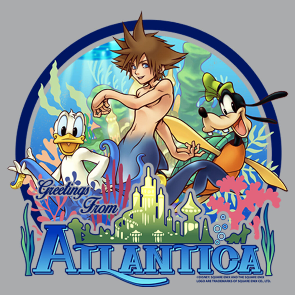 Men's Kingdom Hearts 1 Mermen Friends From Atlantica  Adult Sweatshirt