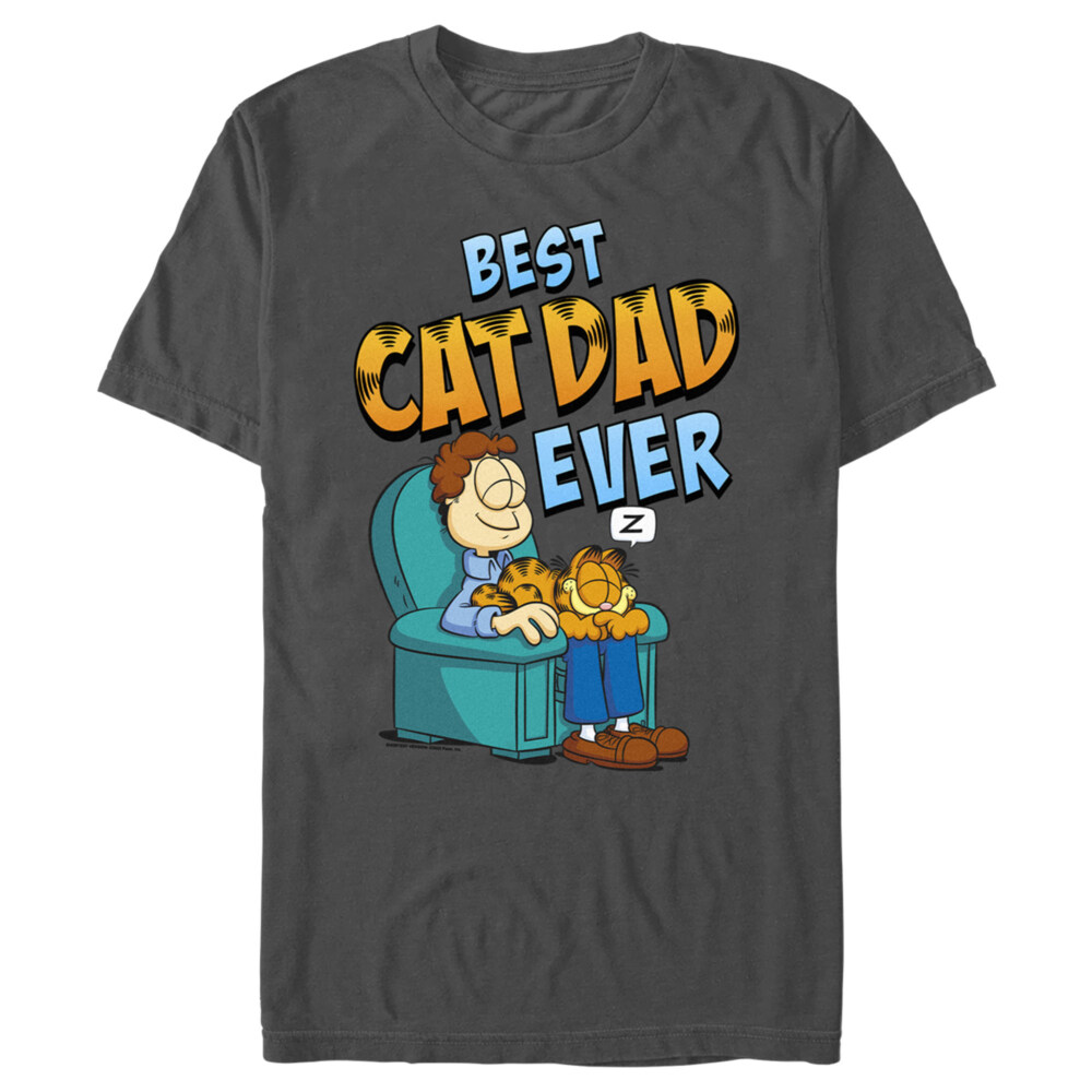 Men's Garfield Best Cat Dad Ever  Adult T-Shirt