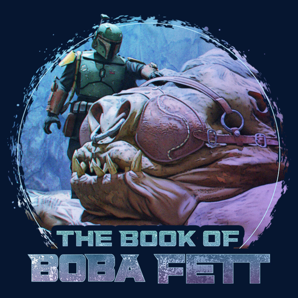 Men's Star Wars: The Book of Boba Fett Rancor and Boba  Adult Long Sleeve Shirt