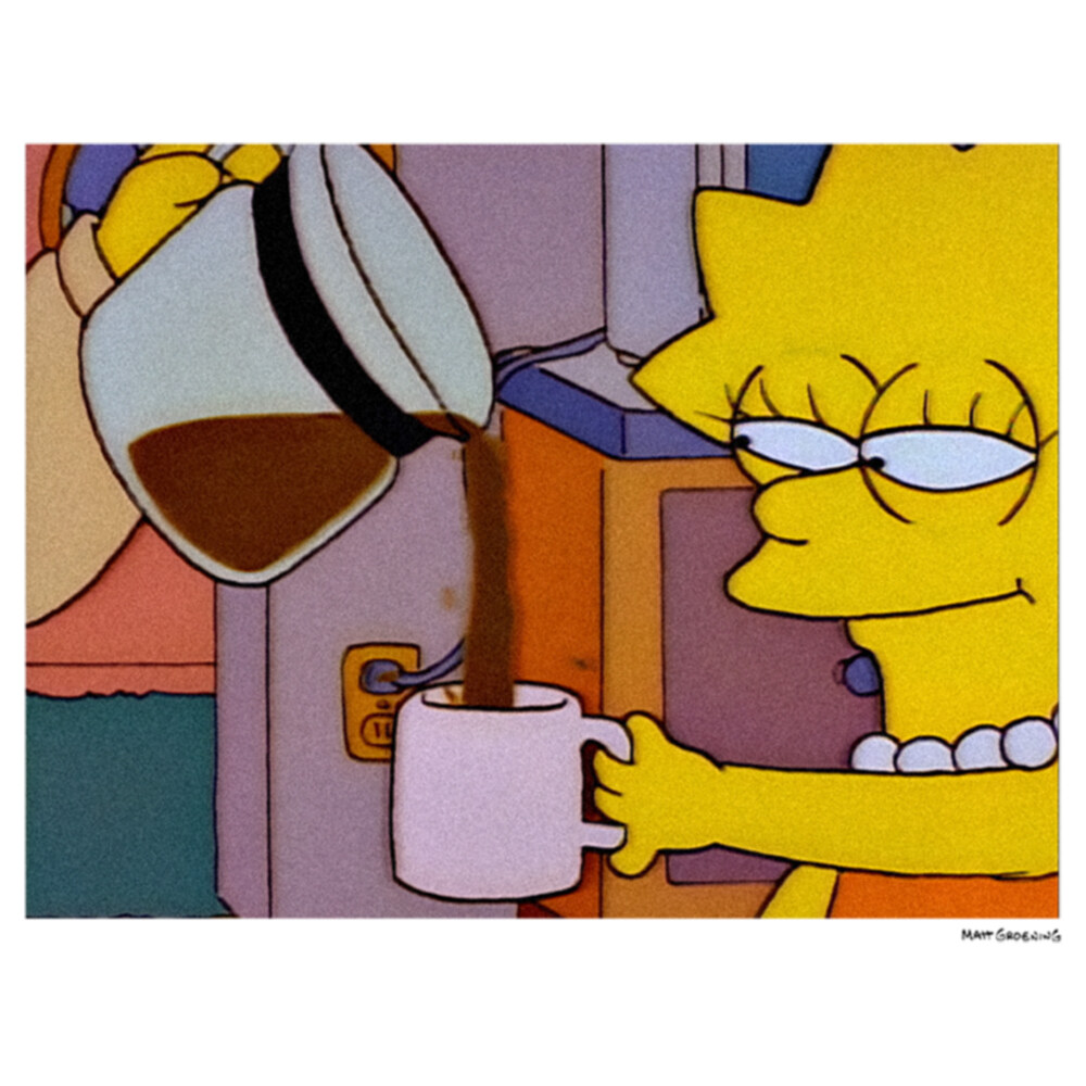 Men's The Simpsons Lisa Coffee  Adult T-Shirt