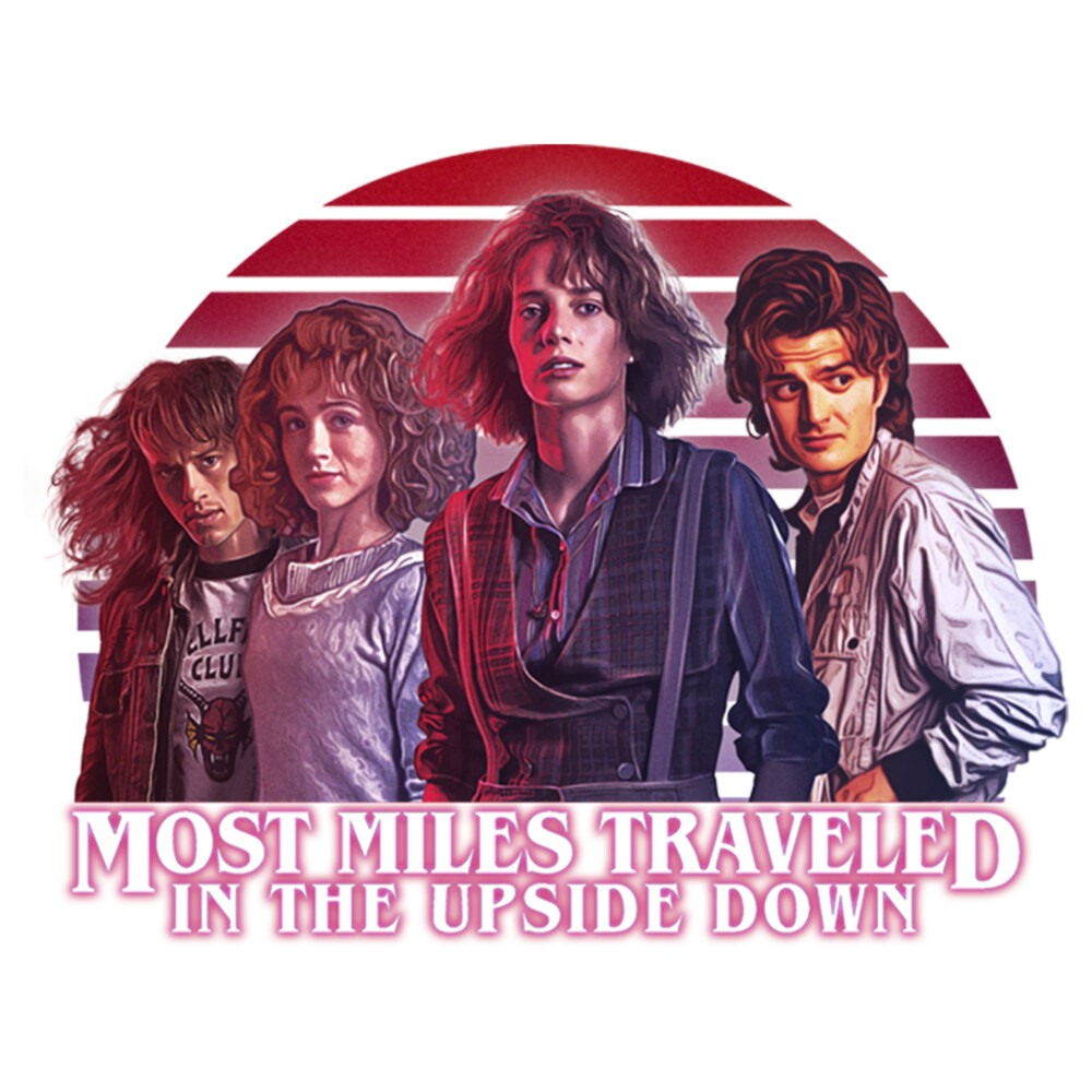 Men's Stranger Things Teen Group Shot  Adult Baseball Tee