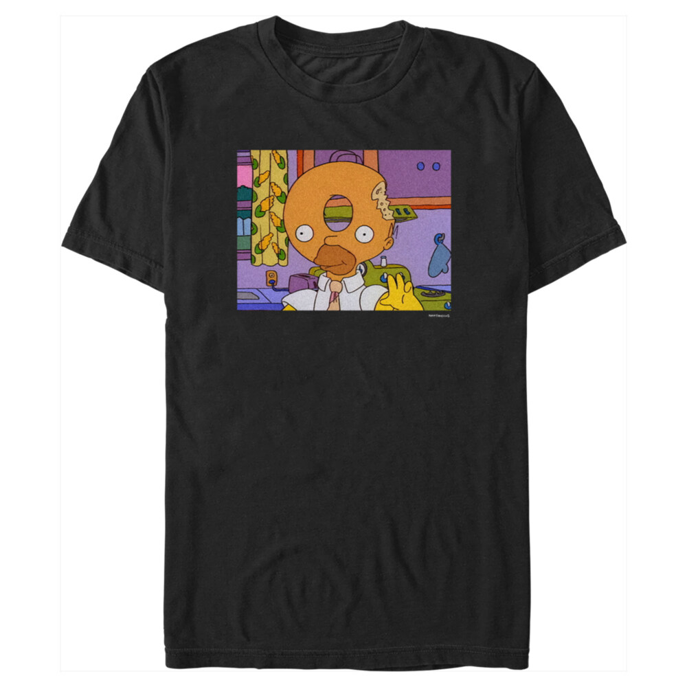 Men's The Simpsons Homer Donut Head  Adult T-Shirt