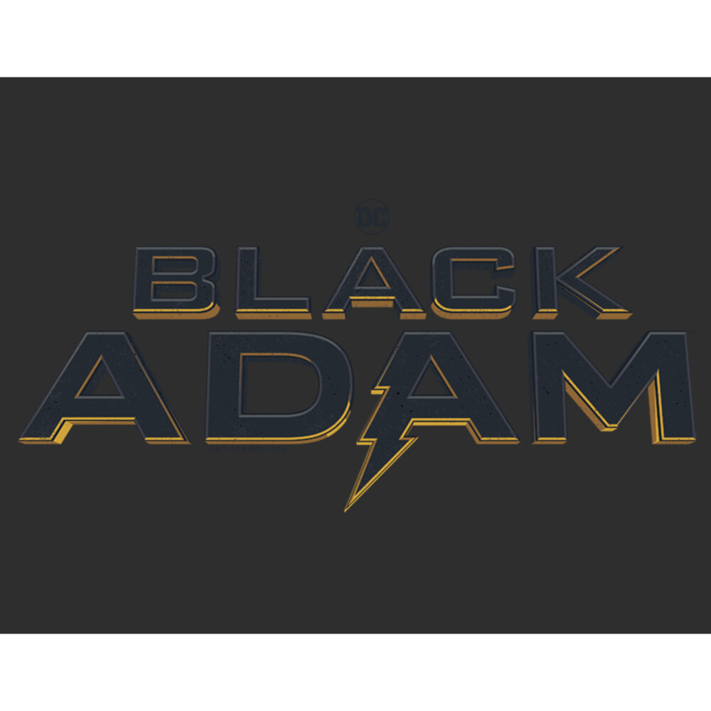 Men's Black Adam Black Logo  Adult T-Shirt