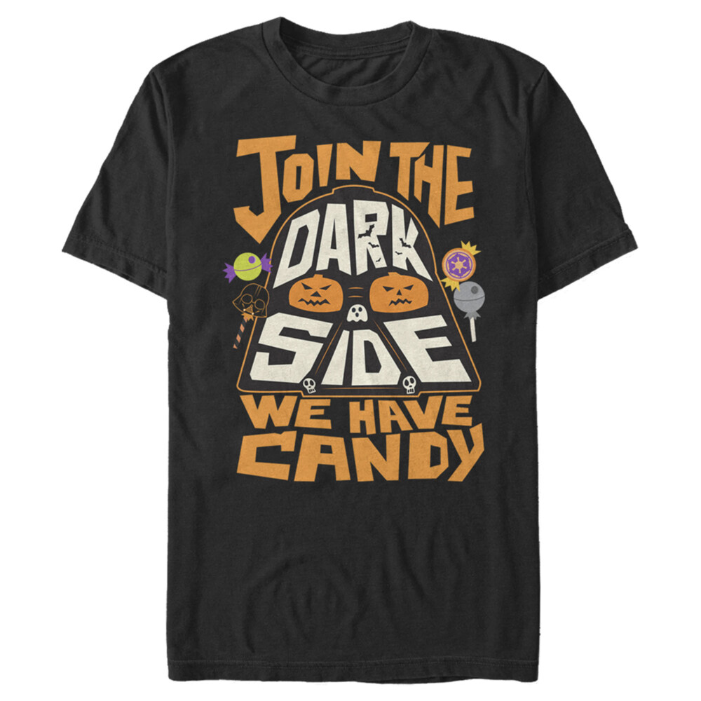 Men's Star Wars: A New Hope Halloween Join The Dark Side We Have Candy Darth Vader  Adult T-Shirt