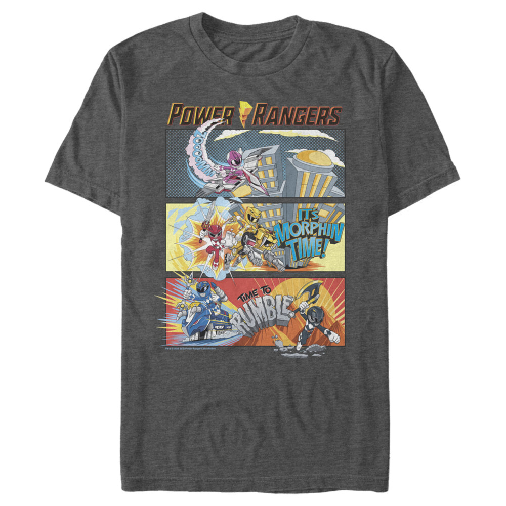 Men's Power Rangers Comic Strips  Adult T-Shirt