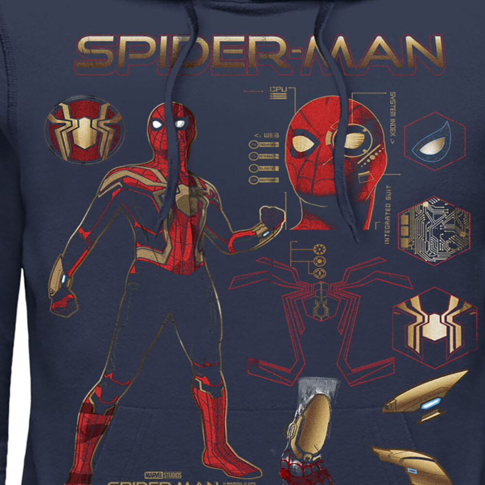 Men's Marvel Spider-Man: No Way Home Iron Suit Gear  Adult Pull Over Hoodie
