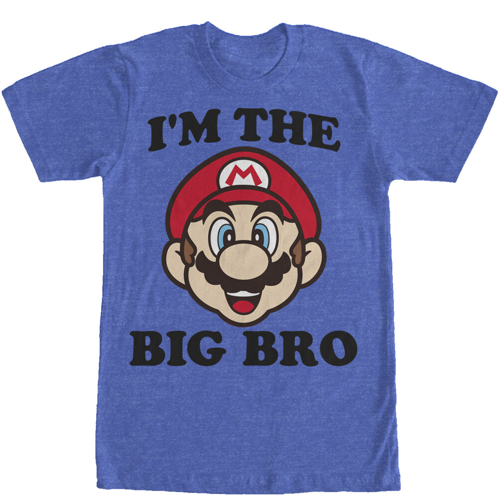 Men's Nintendo Mario Big Brother  Adult T-Shirt