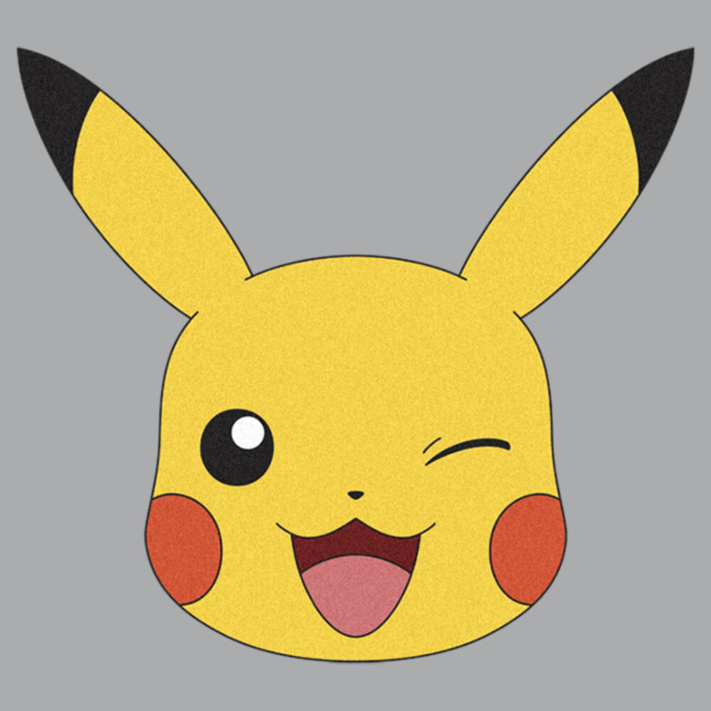 Men's Pokemon Pikachu Wink Face  Adult Sweatshirt