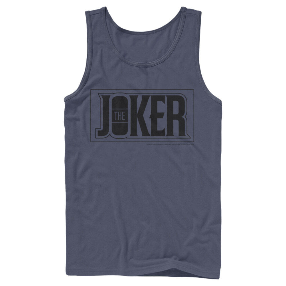 Men's Batman Joker Text Logo  Adult Tank Top