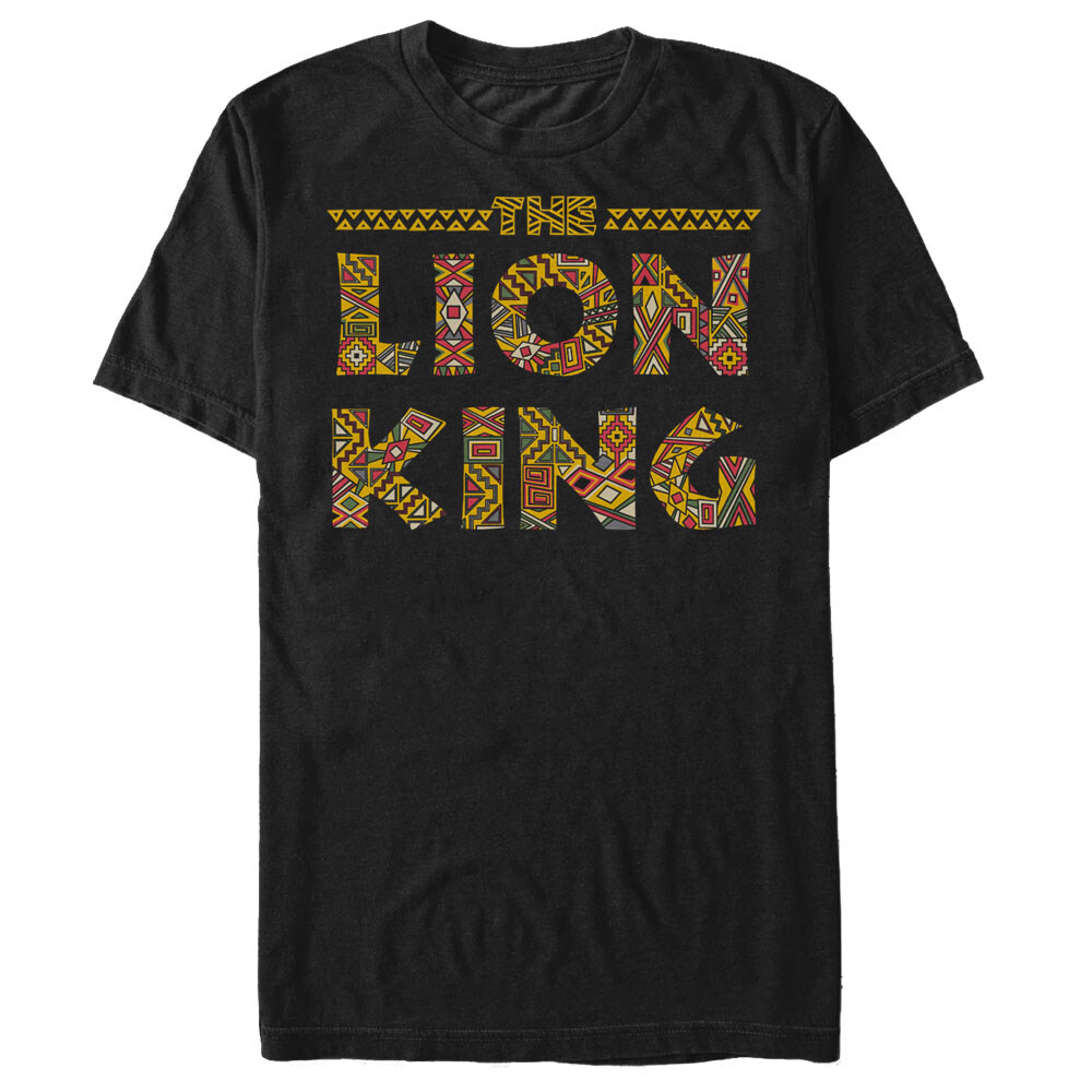 Men's Lion King Tribal Print Logo  Adult T-Shirt