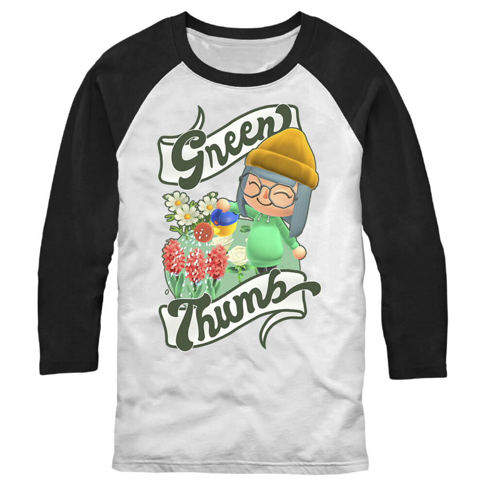 Men's Nintendo Green Thumb  Adult Baseball Tee