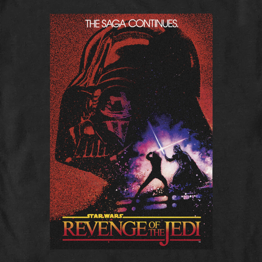 Men's Star Wars: Return of the Jedi Return of the Jedi The Saga Continues Poster  Adult T-Shirt