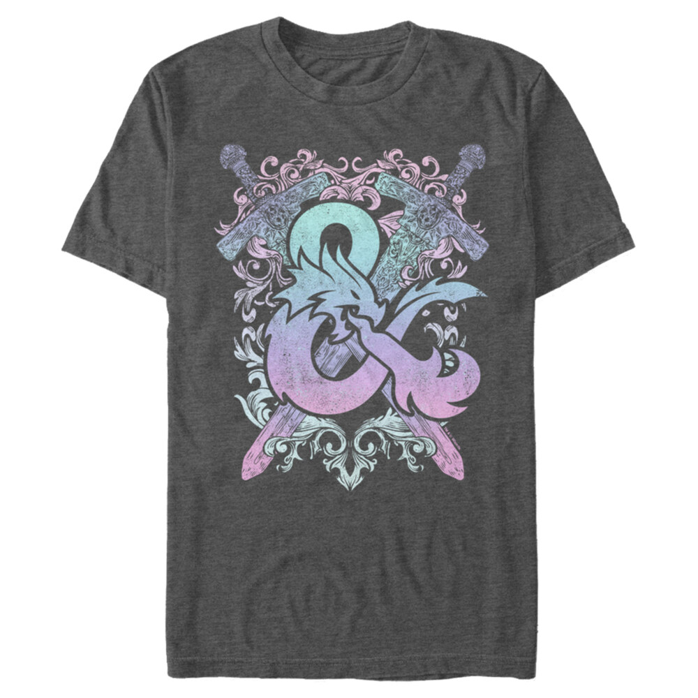 Men's Dungeons & Dragons Pastel Rainbow Logo  Adult T-Shirt