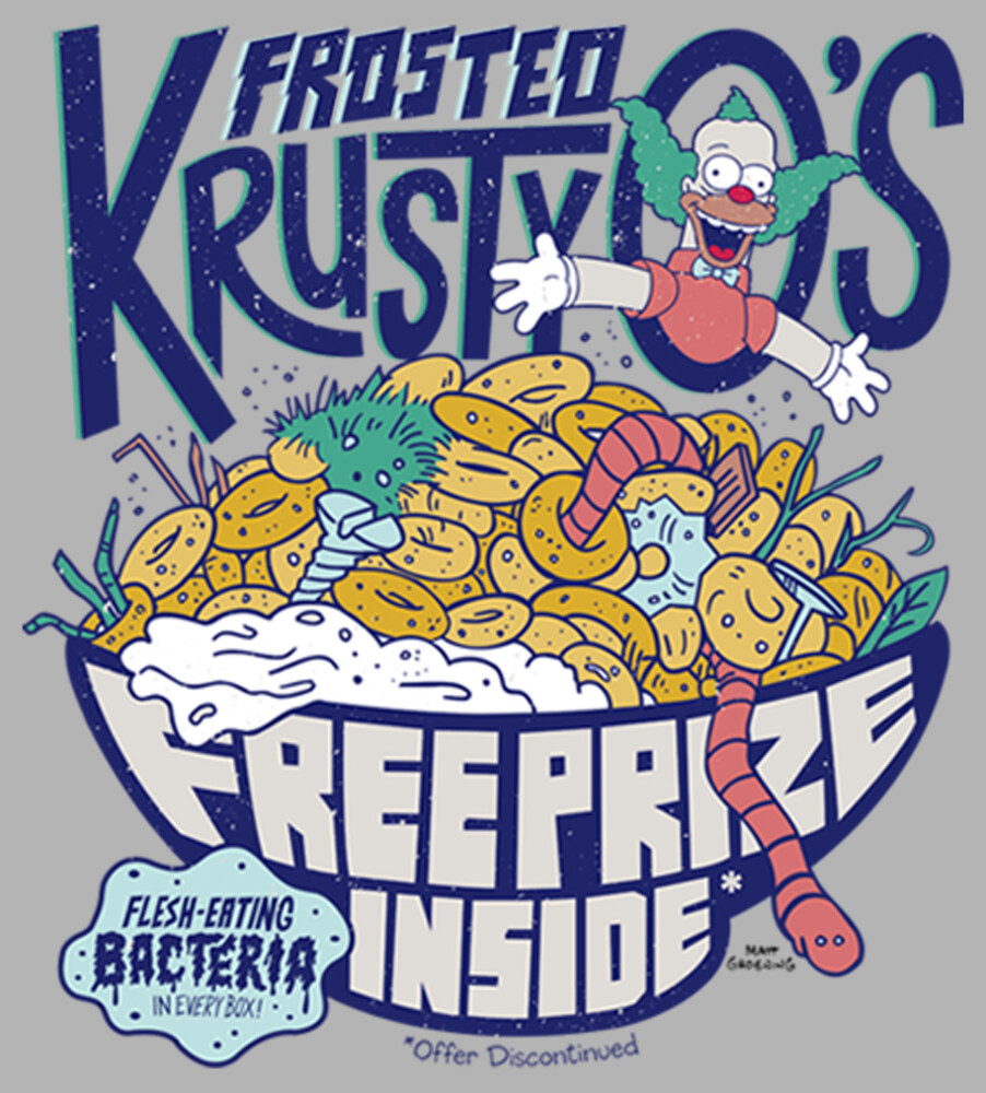 Men's The Simpsons Frosted Krusty O's  Adult Pull Over Hoodie