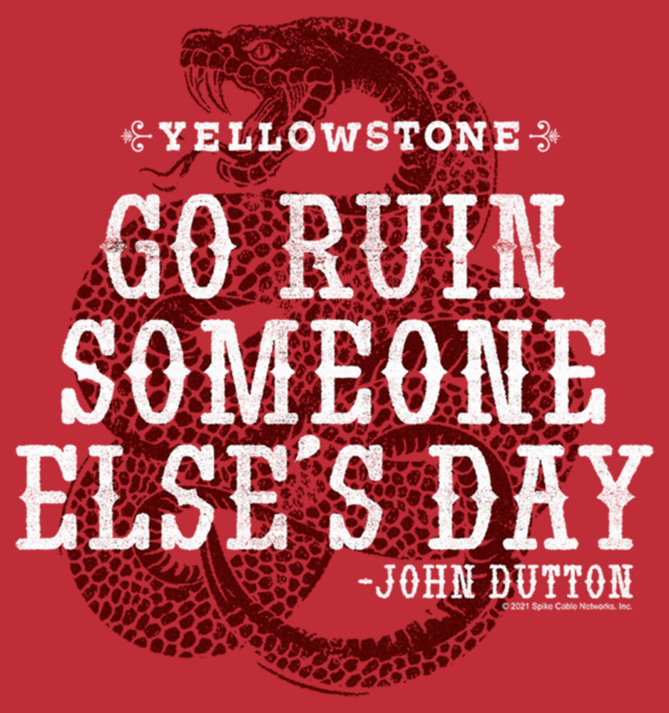 Men's Yellowstone Dutton Go Ruin Someone Else's Day Snake  Adult T-Shirt