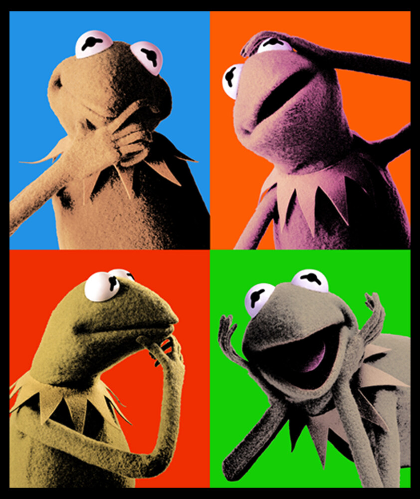 Men's The Muppets Kermit Pop Art  Adult T-Shirt