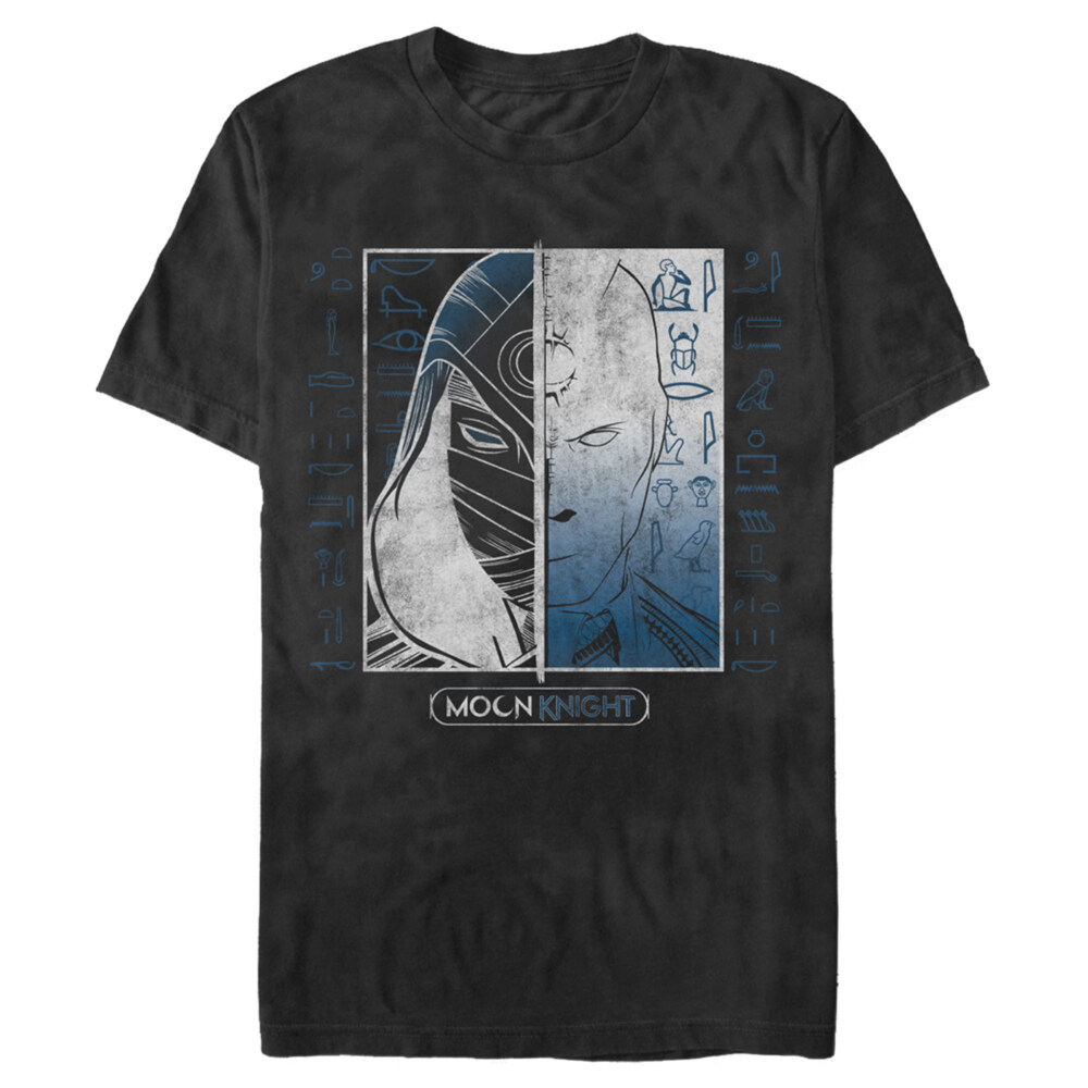 Men's Marvel: Moon Knight Split Face Duo  Adult T-Shirt