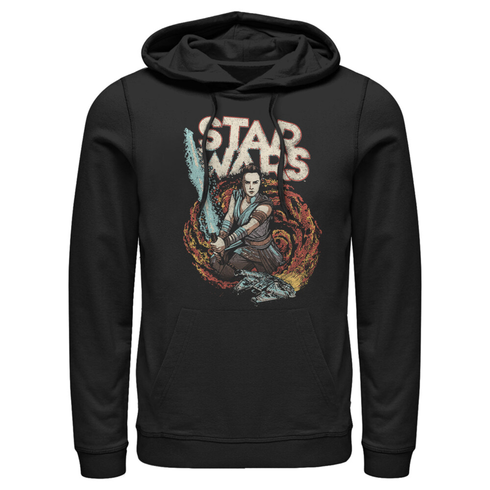 Men's Star Wars: The Rise of Skywalker Rey Retro Swirl  Adult Pull Over Hoodie