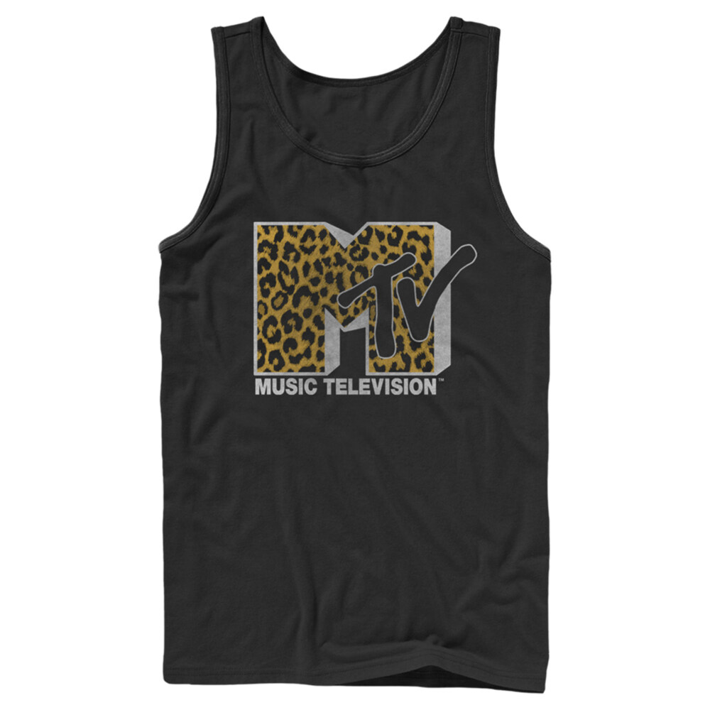 Men's MTV Cheetah Print Logo  Adult Tank Top