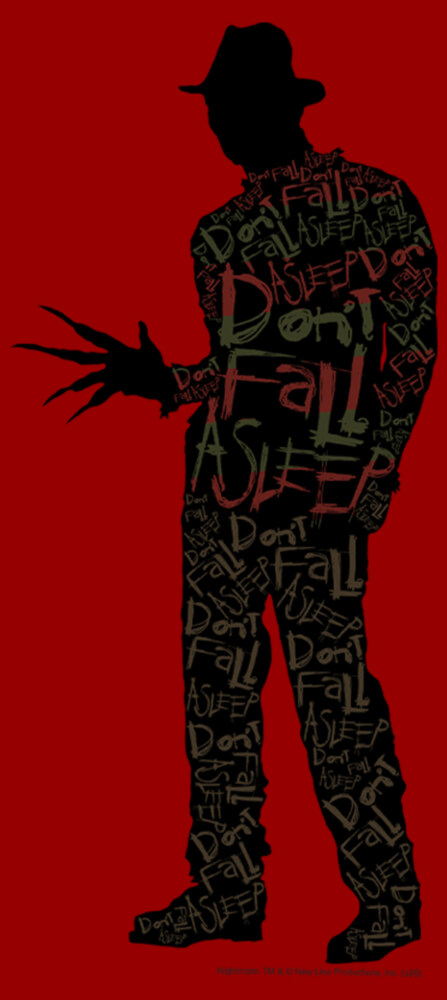 Men's A Nightmare on Elm Street Freddy Krueger Don't Fall Asleep  Adult T-Shirt