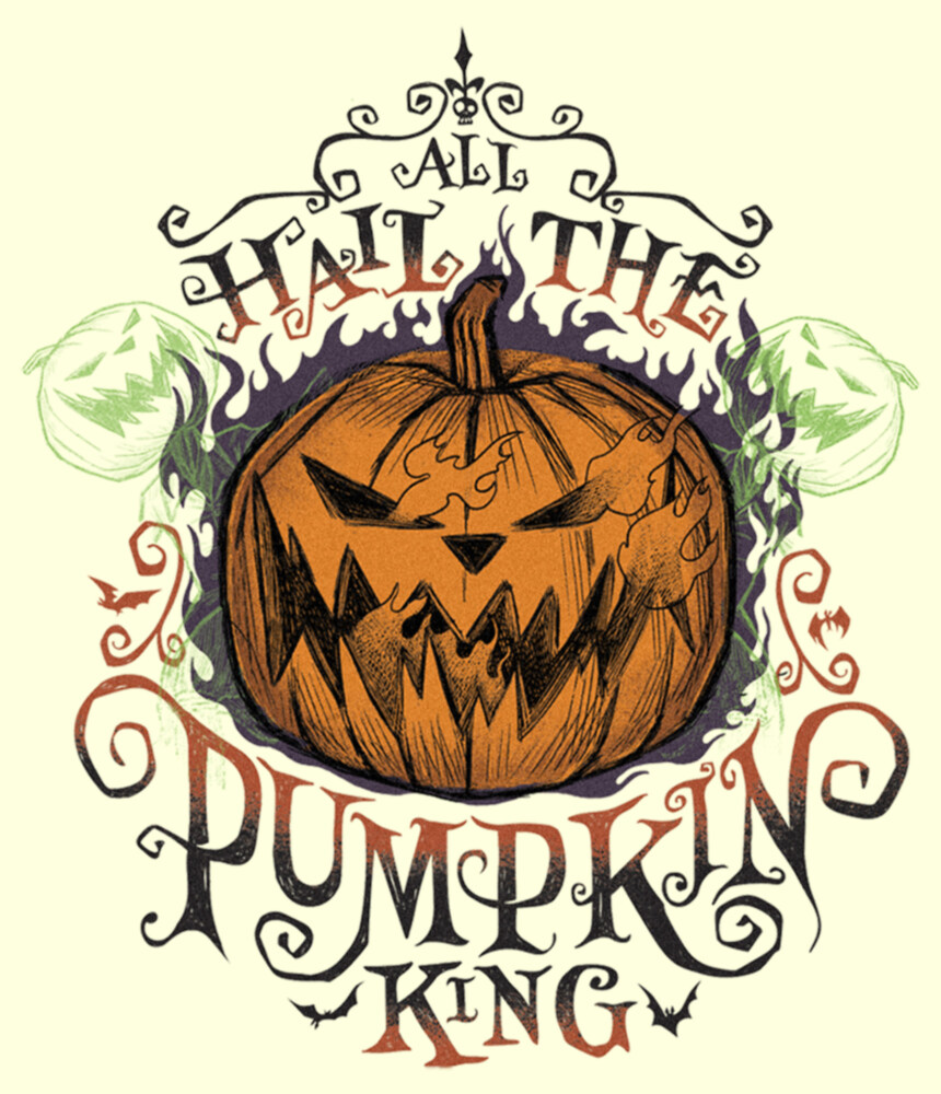 Men's The Nightmare Before Christmas All Hail the Pumpkin King Jack-o'-Lantern  Adult T-Shirt