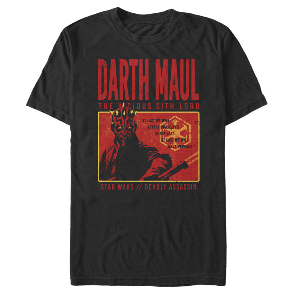 Men's Star Wars Halloween Darth Maul Deadly Assassin  Adult T-Shirt